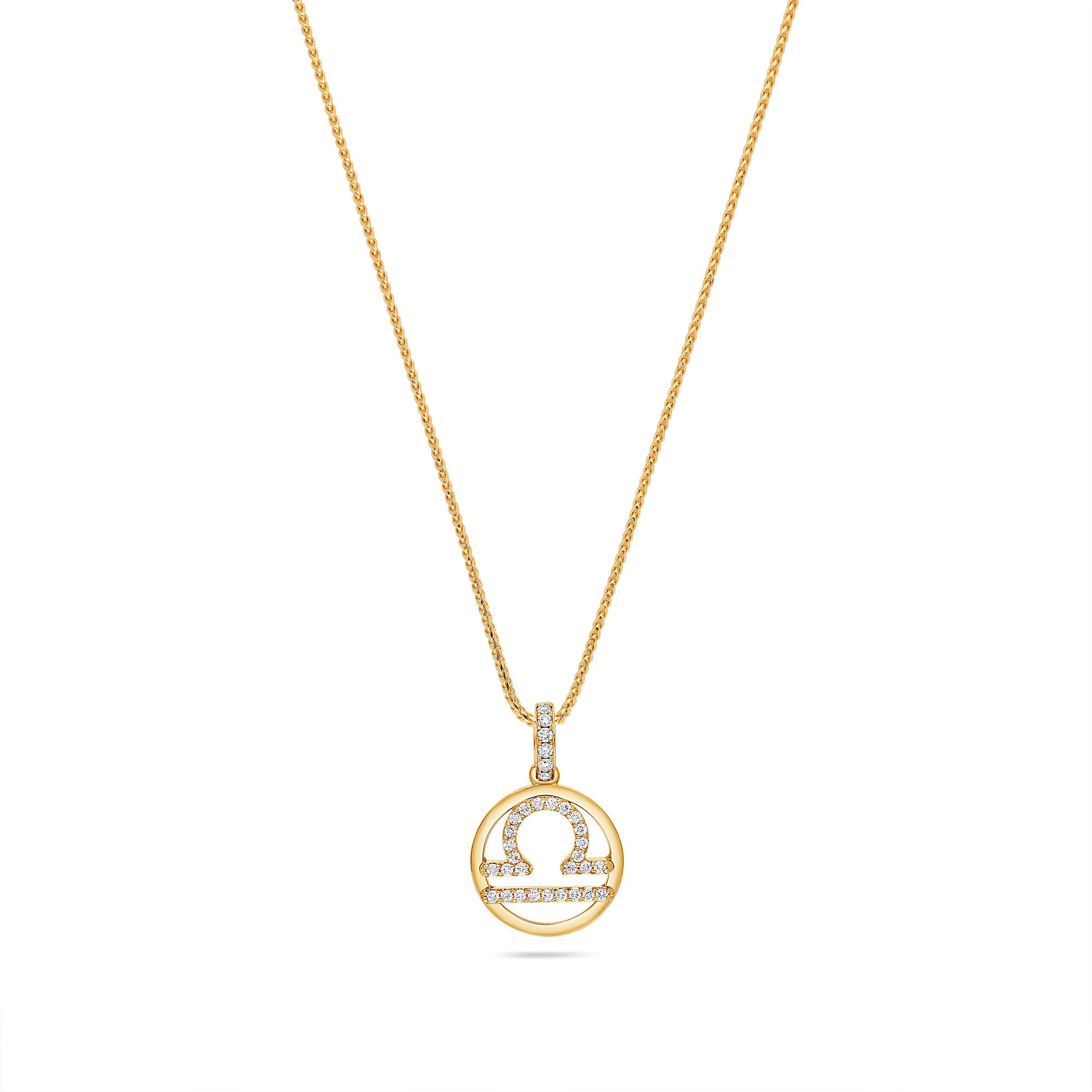 Nano Zodiac Necklace: Libra (14K YELLOW GOLD) - IF & Co. Custom Jewelers
