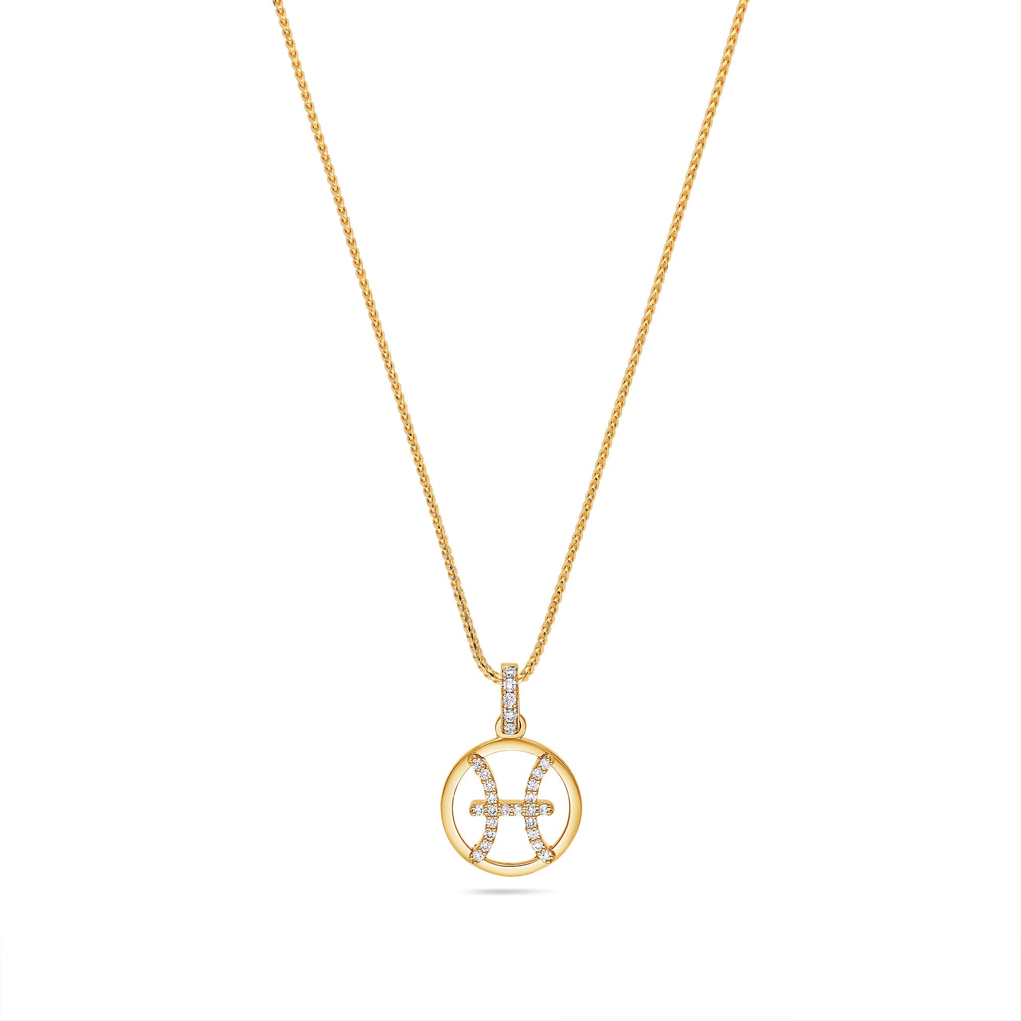 Nano Zodiac Necklace: Pisces (14K YELLOW GOLD) - IF & Co. Custom Jewelers