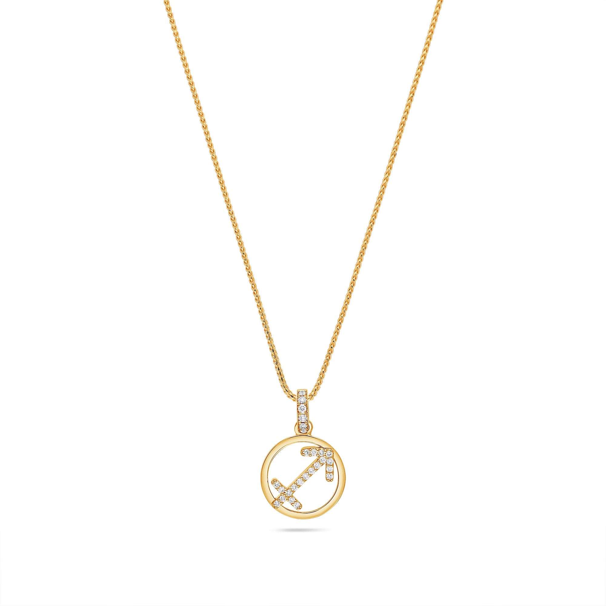 Nano Zodiac Necklace: Sagittarius (14K YELLOW GOLD) - IF & Co. Custom Jewelers