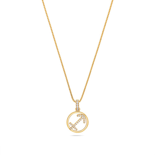 Nano Zodiac Necklace: Sagittarius (14K YELLOW GOLD) - IF & Co. Custom Jewelers