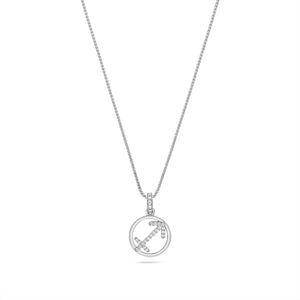 Nano Zodiac Necklace: Sagittarius (14K WHITE GOLD) - IF & Co. Custom Jewelers