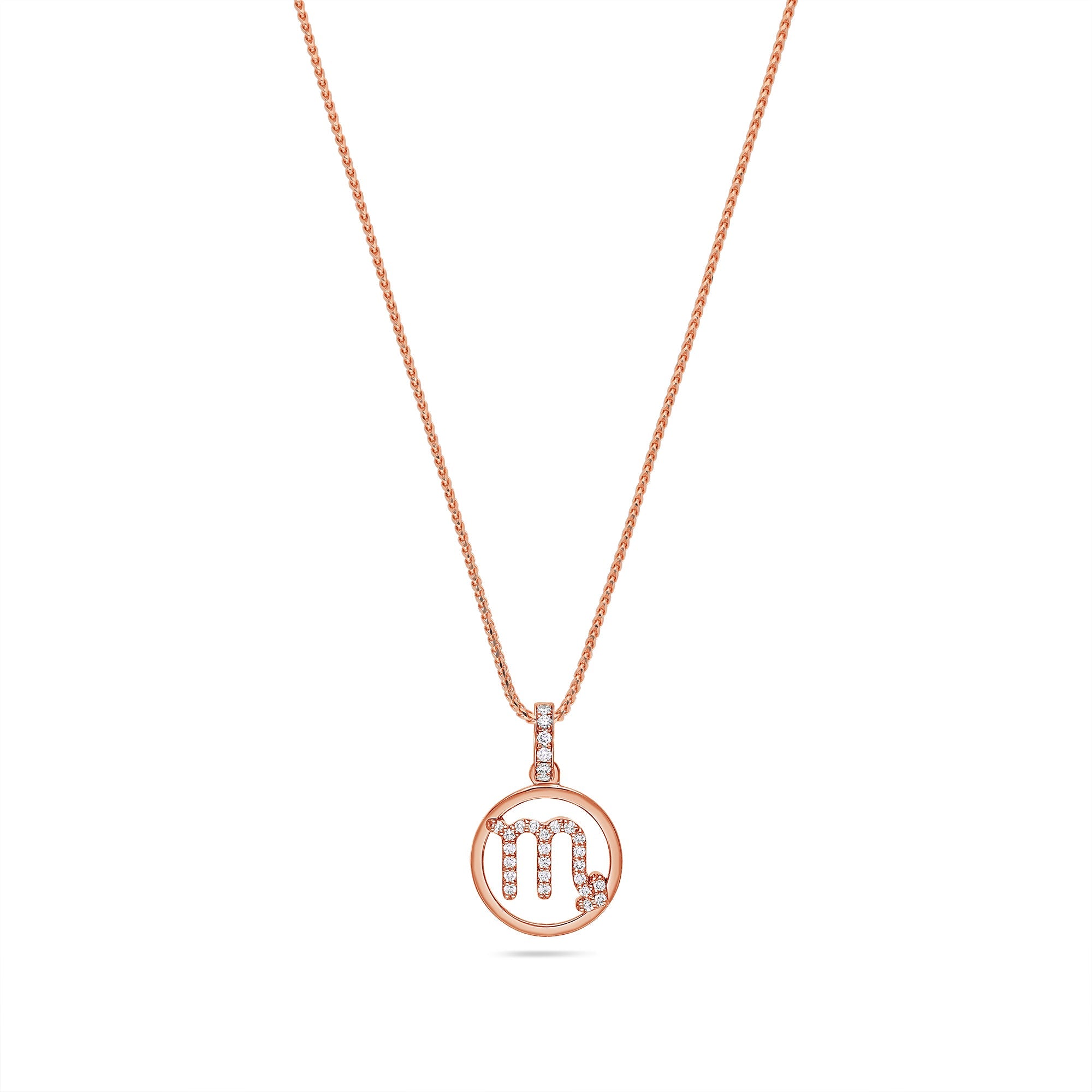 Nano Zodiac Necklace: Scorpio (14K ROSE GOLD) - IF & Co. Custom Jewelers