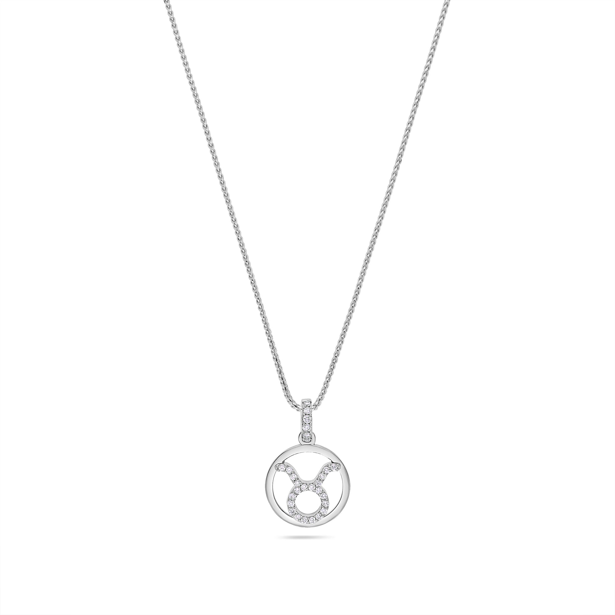 Nano Zodiac Necklace: Taurus (14K WHITE GOLD) - IF & Co. Custom Jewelers