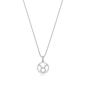 Nano Zodiac Necklace: Taurus (14K WHITE GOLD) - IF & Co. Custom Jewelers