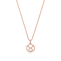 Nano Zodiac Necklace: Taurus (14K ROSE GOLD) - IF & Co. Custom Jewelers