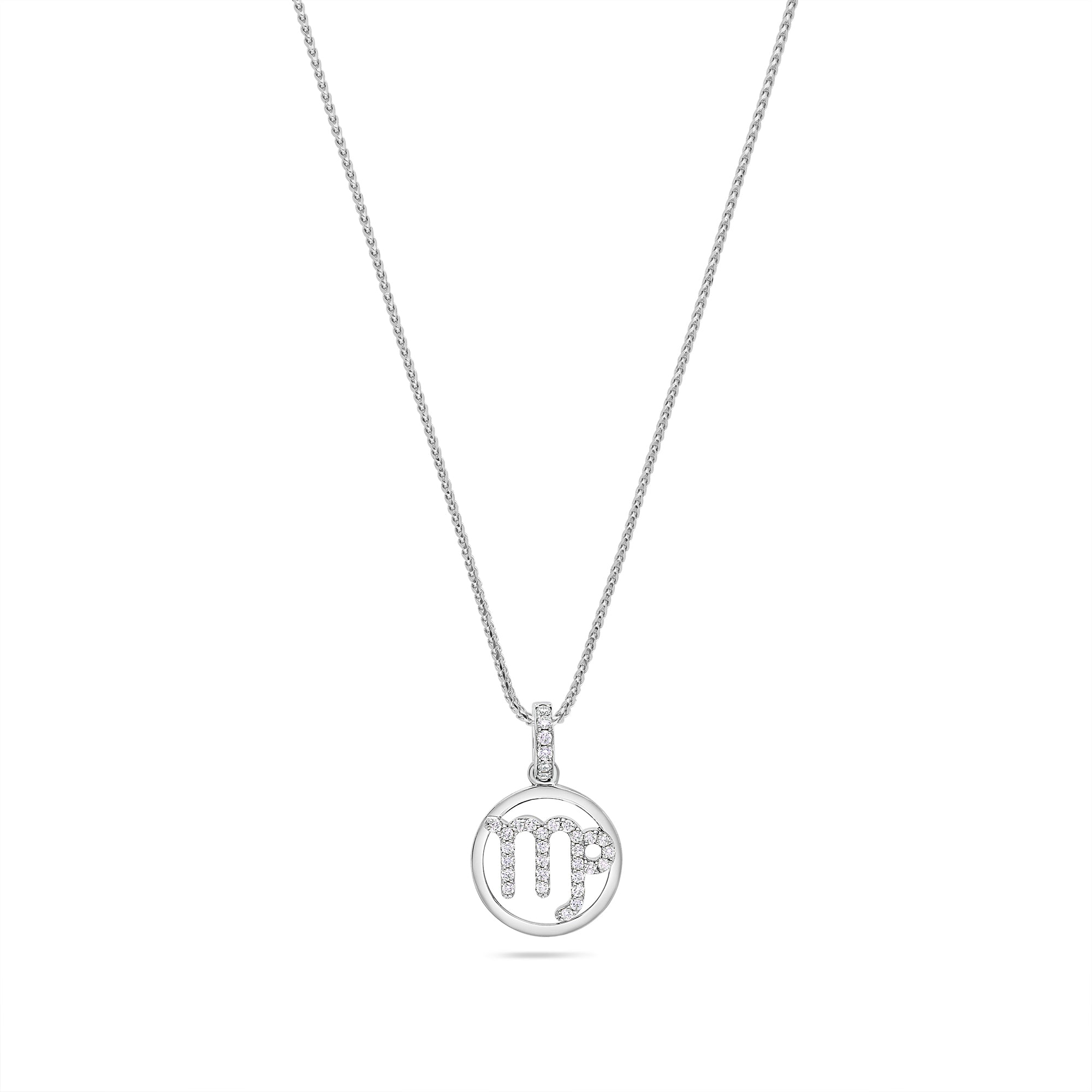 Nano Zodiac Necklace: Virgo (14K WHITE GOLD) - IF & Co. Custom Jewelers