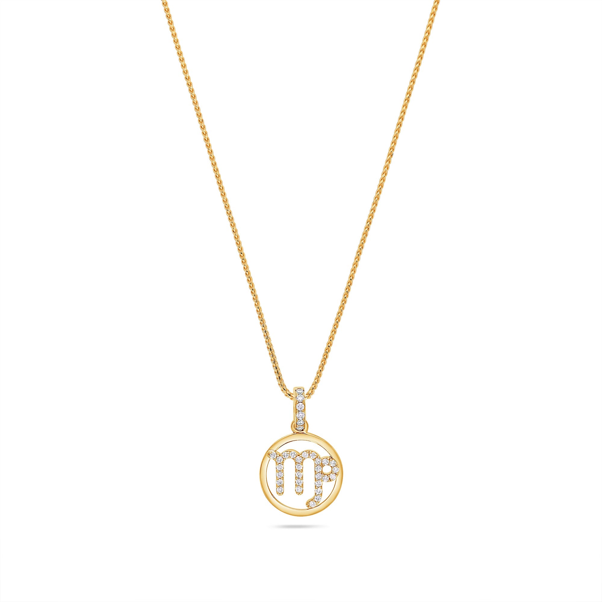 Nano Zodiac Necklace: Virgo (14K YELLOW GOLD) - IF & Co. Custom Jewelers