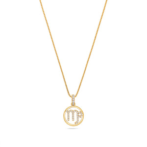 Nano Zodiac Necklace: Virgo (14K YELLOW GOLD) - IF & Co. Custom Jewelers