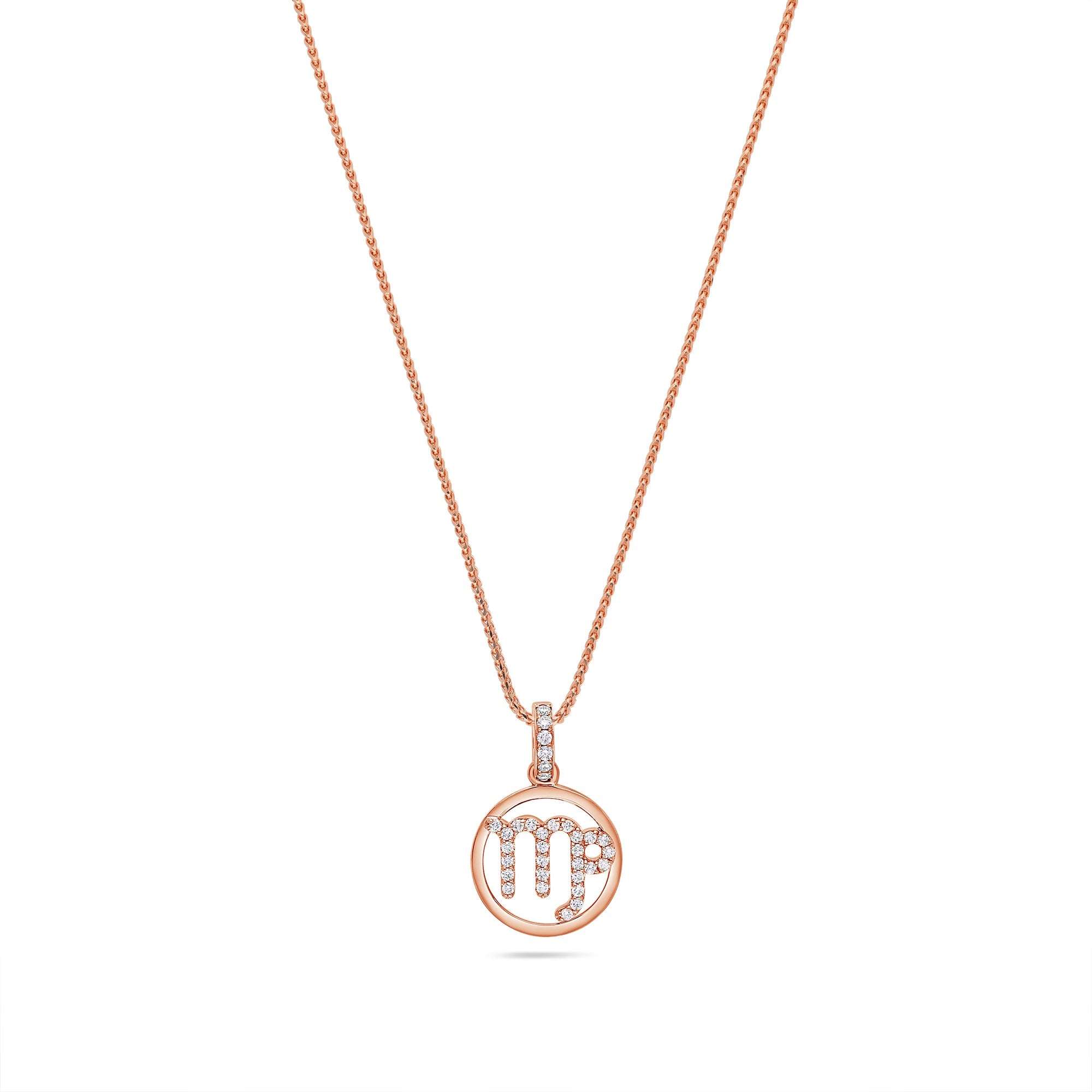 Nano Zodiac Necklace: Virgo (14K ROSE GOLD) - IF & Co. Custom Jewelers