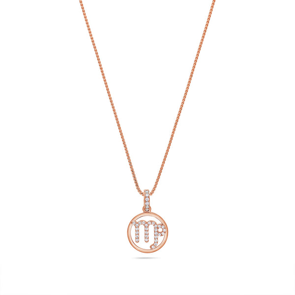 Nano Zodiac Necklace: Virgo (14K ROSE GOLD) - IF & Co. Custom Jewelers