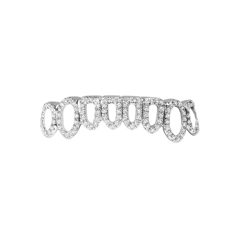 Open Face Diamond Grill (14K WHITE GOLD) - IF & Co. Custom Jewelers