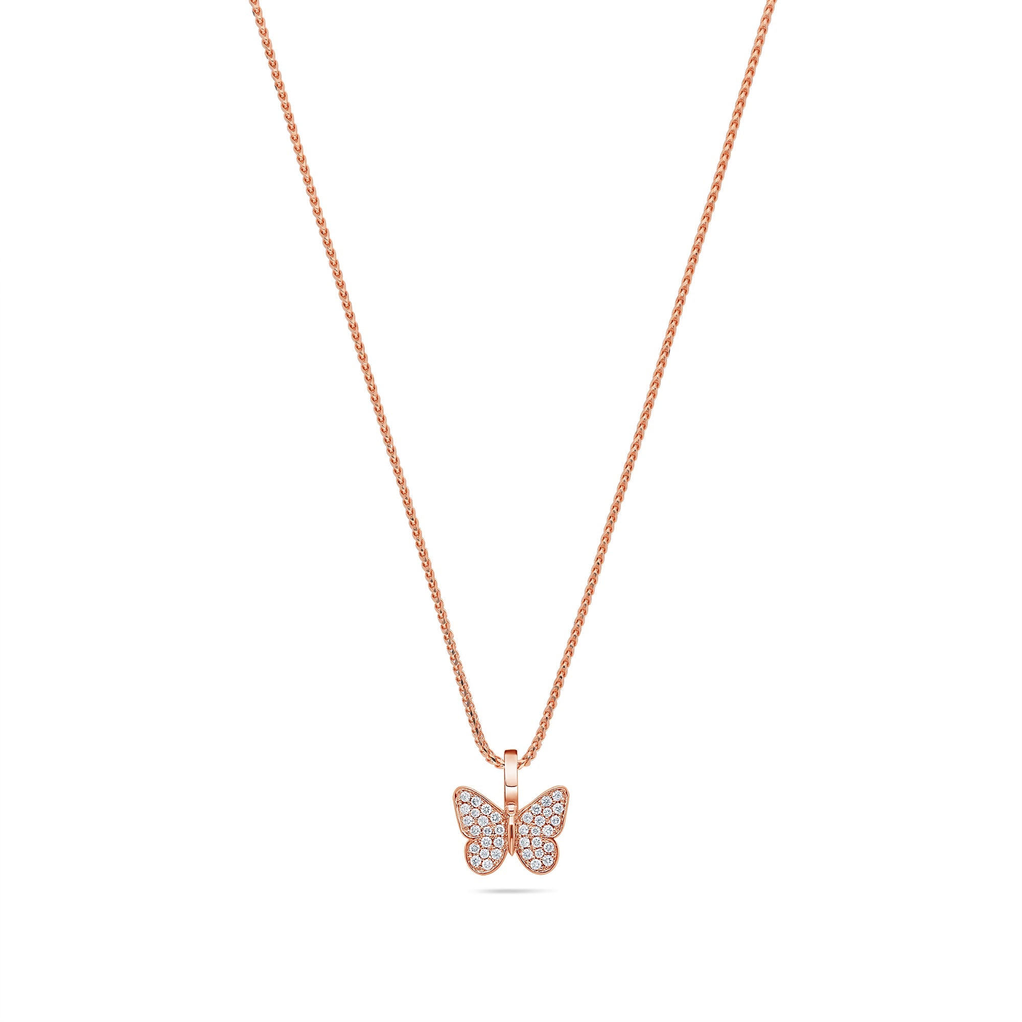 Pico Butterfly Necklace (14K ROSE GOLD) - IF & Co. Custom Jewelers