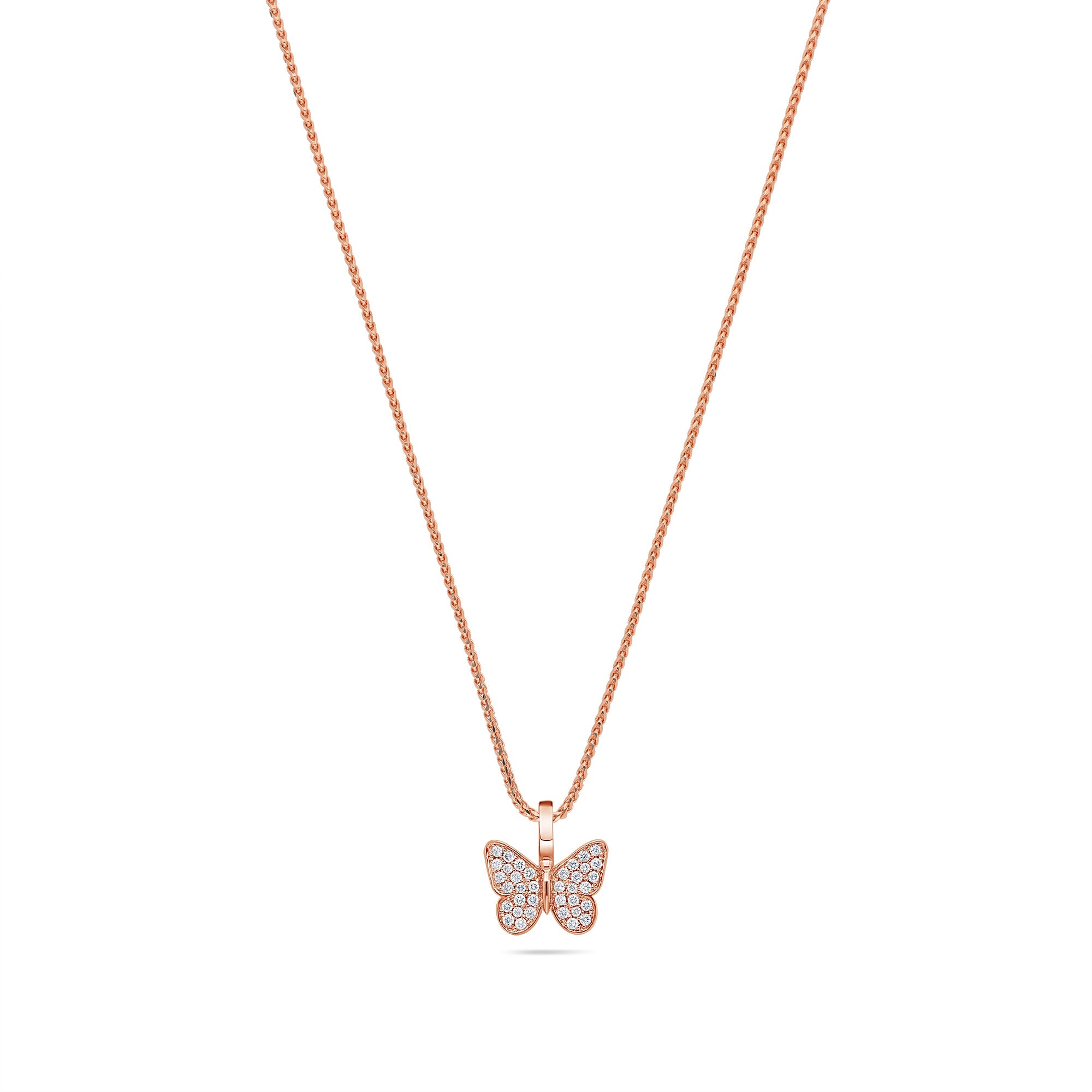Pico Butterfly Necklace (14K ROSE GOLD) - IF & Co. Custom Jewelers