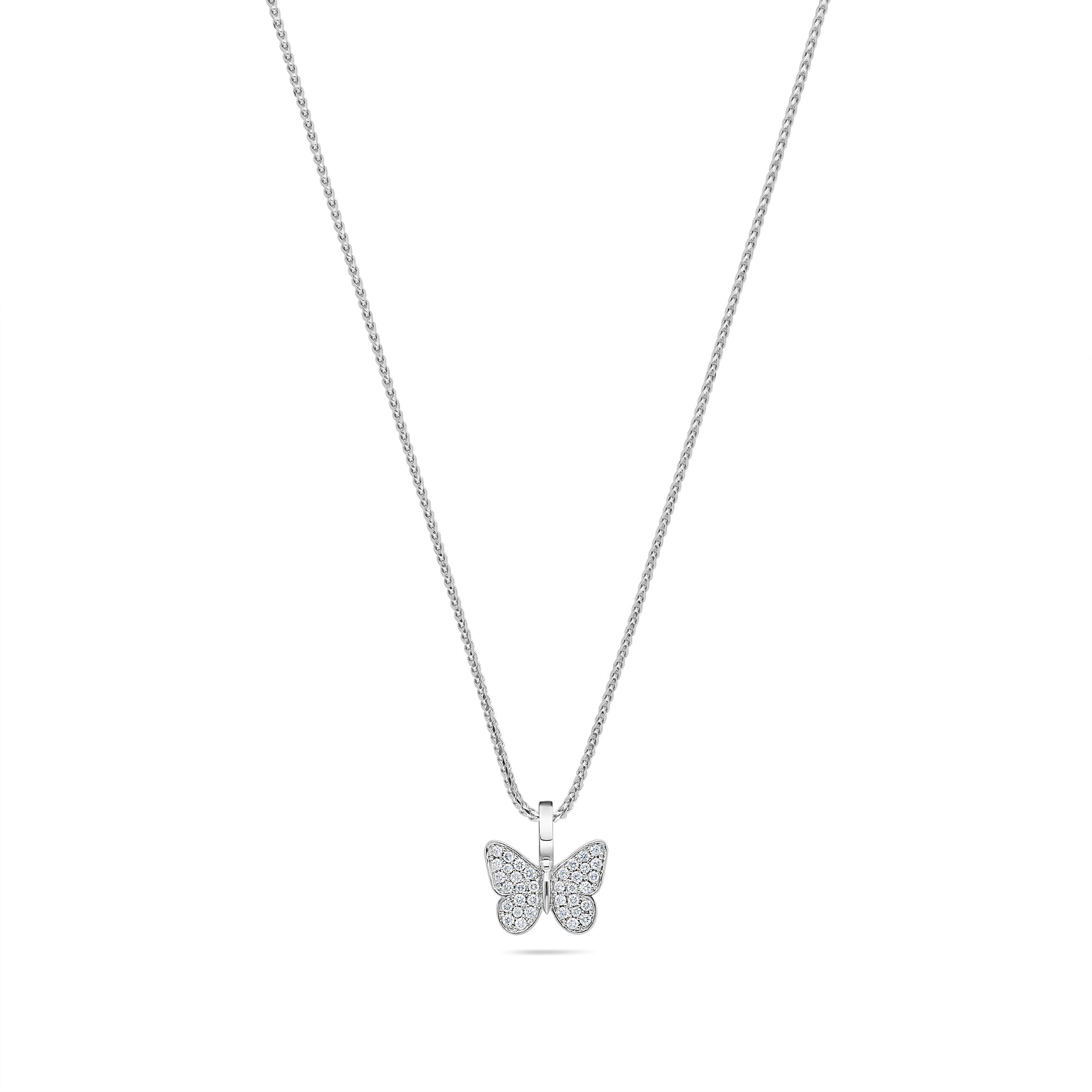 Pico Butterfly Necklace (14K WHITE GOLD) - IF & Co. Custom Jewelers