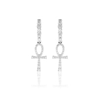 Pico Harvey Ankh Hoop Earrings (18K WHITE GOLD) - IF & Co. Custom Jewelers
