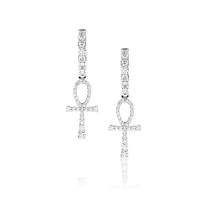Pico Harvey Ankh Hoop Earrings (18K ROSE GOLD) - IF & Co. Custom Jewelers
