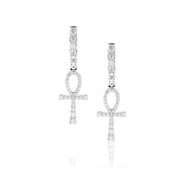 Pico Harvey Ankh Hoop Earrings (18K ROSE GOLD) - IF & Co. Custom Jewelers