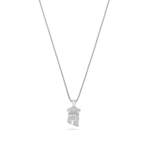 Pico Jesus Piece (Diamond Eyes) (14K YELLOW GOLD) - IF & Co. Custom Jewelers