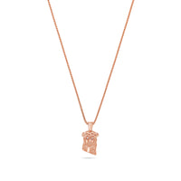 Pico Jesus Piece (Diamond Eyes) (14K YELLOW GOLD) - IF & Co. Custom Jewelers