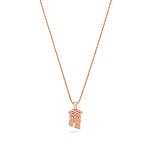 Pico Jesus Piece (Diamond Eyes) (14K YELLOW GOLD) - IF & Co. Custom Jewelers