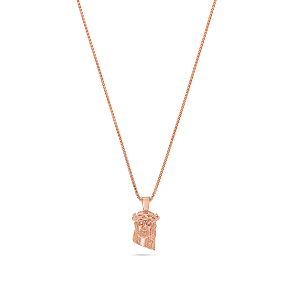 Pico Jesus Piece (Diamond Eyes) (14K YELLOW GOLD) - IF & Co. Custom Jewelers