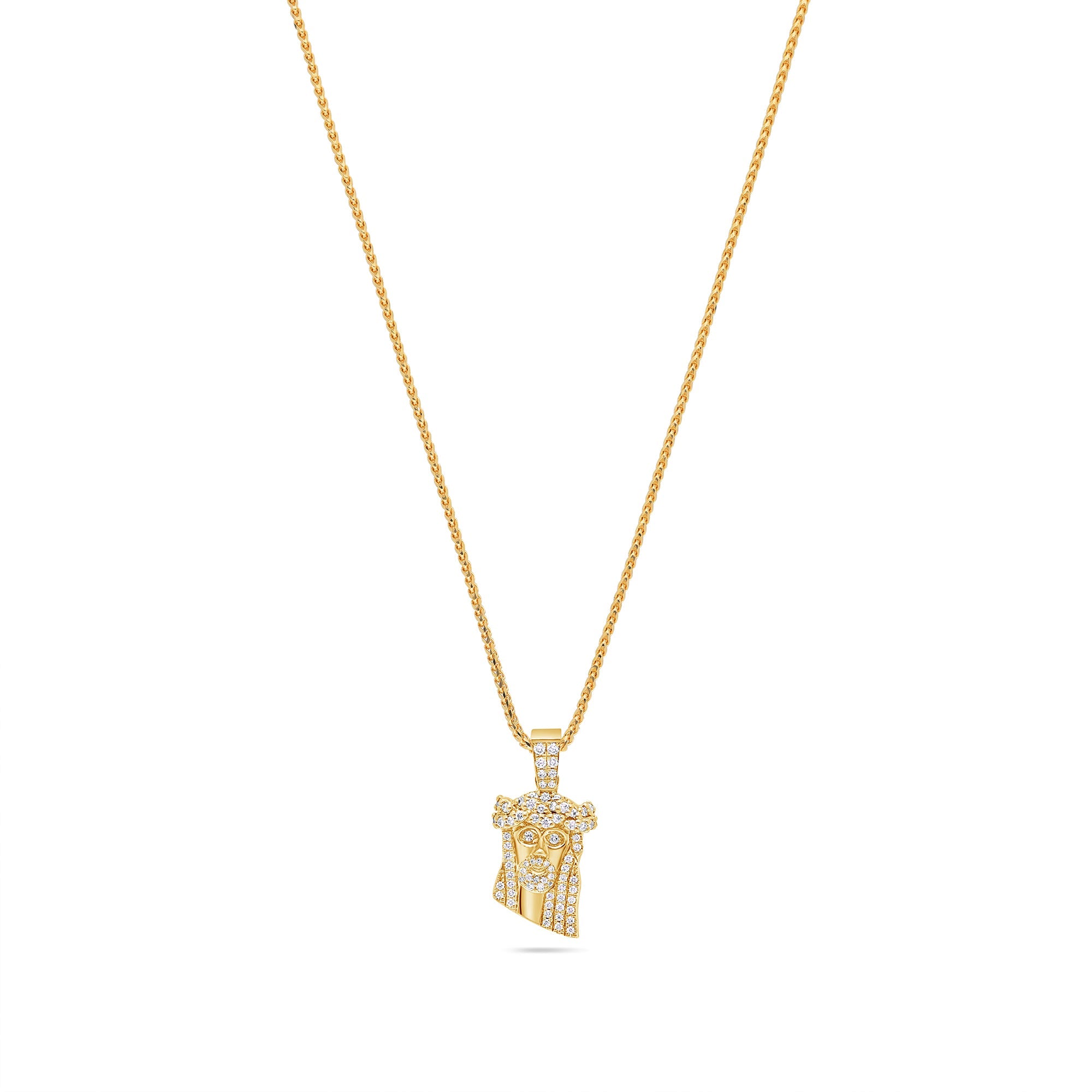 Pico Jesus Piece (Fully Iced) (18K YELLOW GOLD) - IF & Co. Custom Jewelers