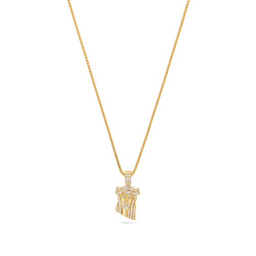 Pico Jesus Piece (Fully Iced) (18K YELLOW GOLD) - IF & Co. Custom Jewelers