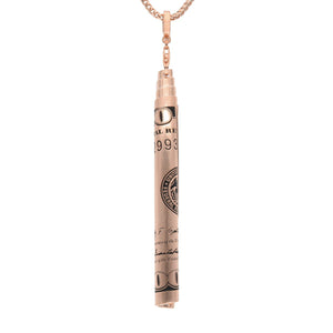 Rolled Up 100 Dollar Bill (14K ROSE GOLD) - IF & Co. Custom Jewelers