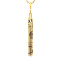 Rolled Up 100 Dollar Bill (14K YELLOW GOLD) - IF & Co. Custom Jewelers