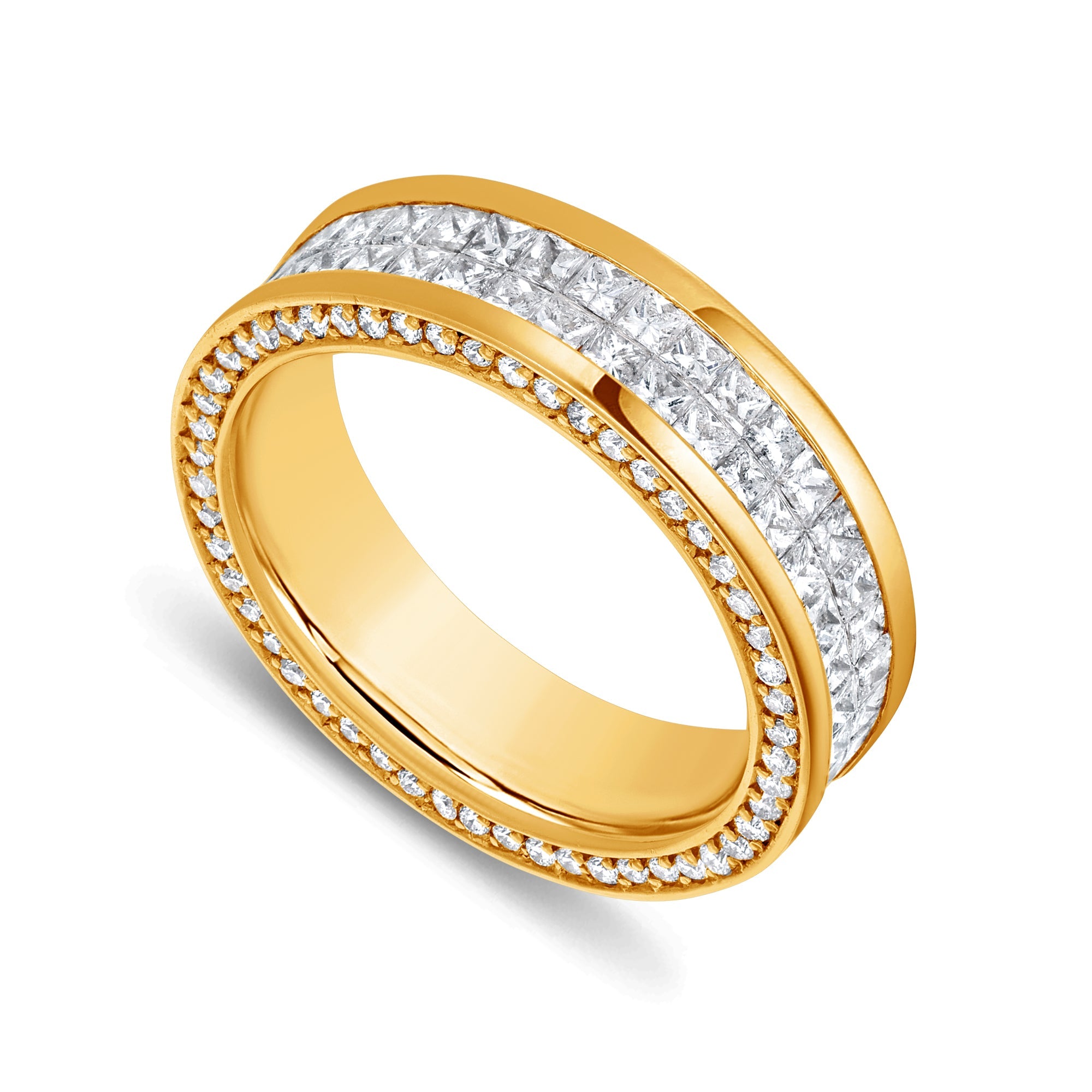Sage Eternity Ring (2-Row) (18K YELLOW GOLD) - IF & Co. Custom Jewelers