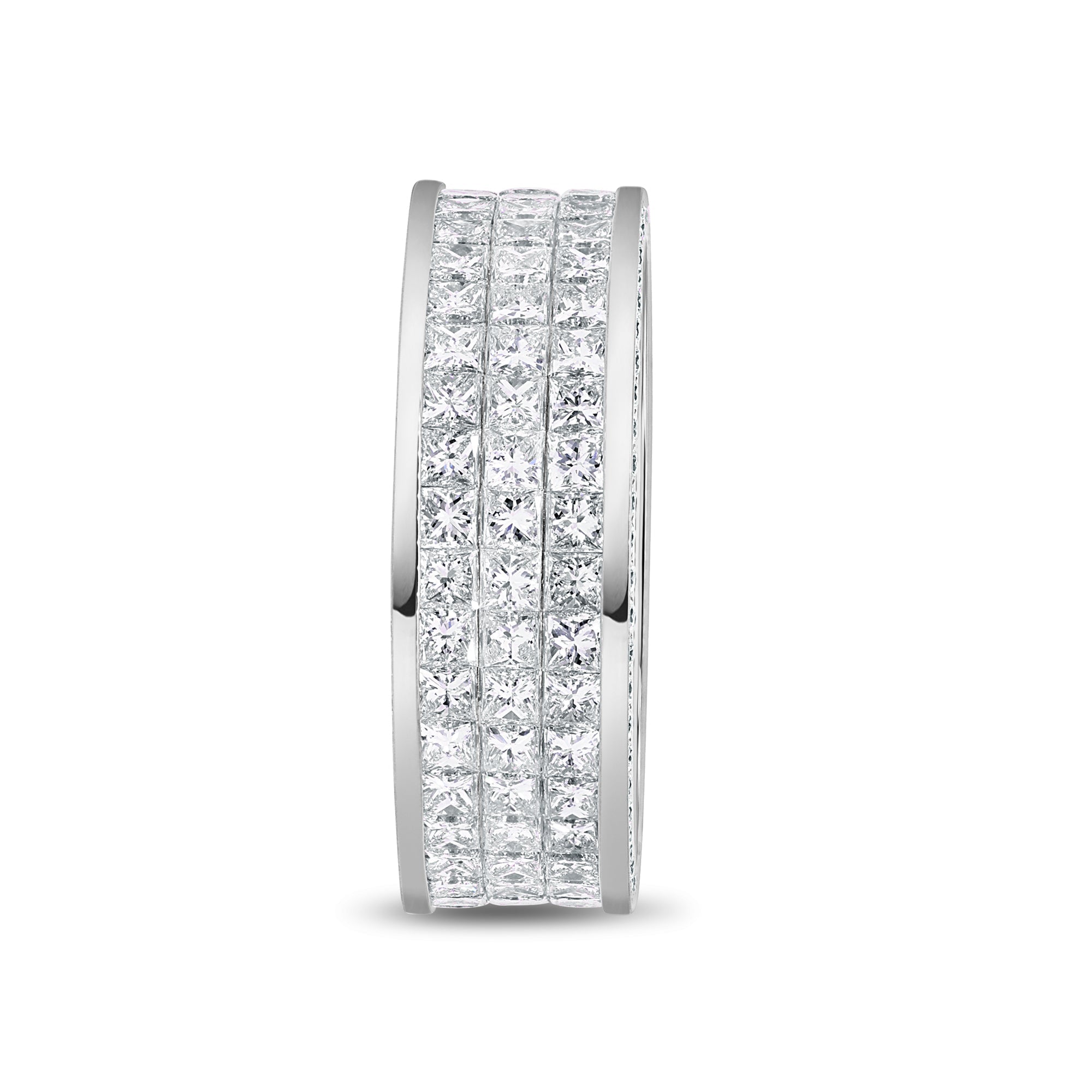 Sage Eternity Ring (3-Row) (18K WHITE GOLD) - IF & Co. Custom Jewelers