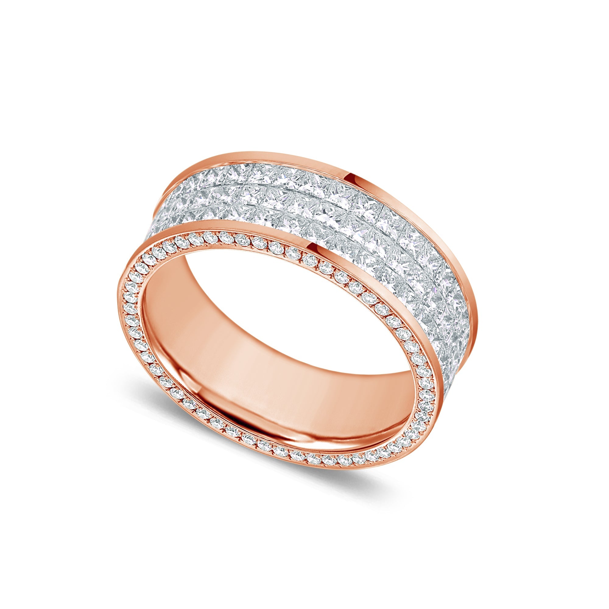Sage Eternity Ring (3-Row) (18K ROSE GOLD) - IF & Co. Custom Jewelers
