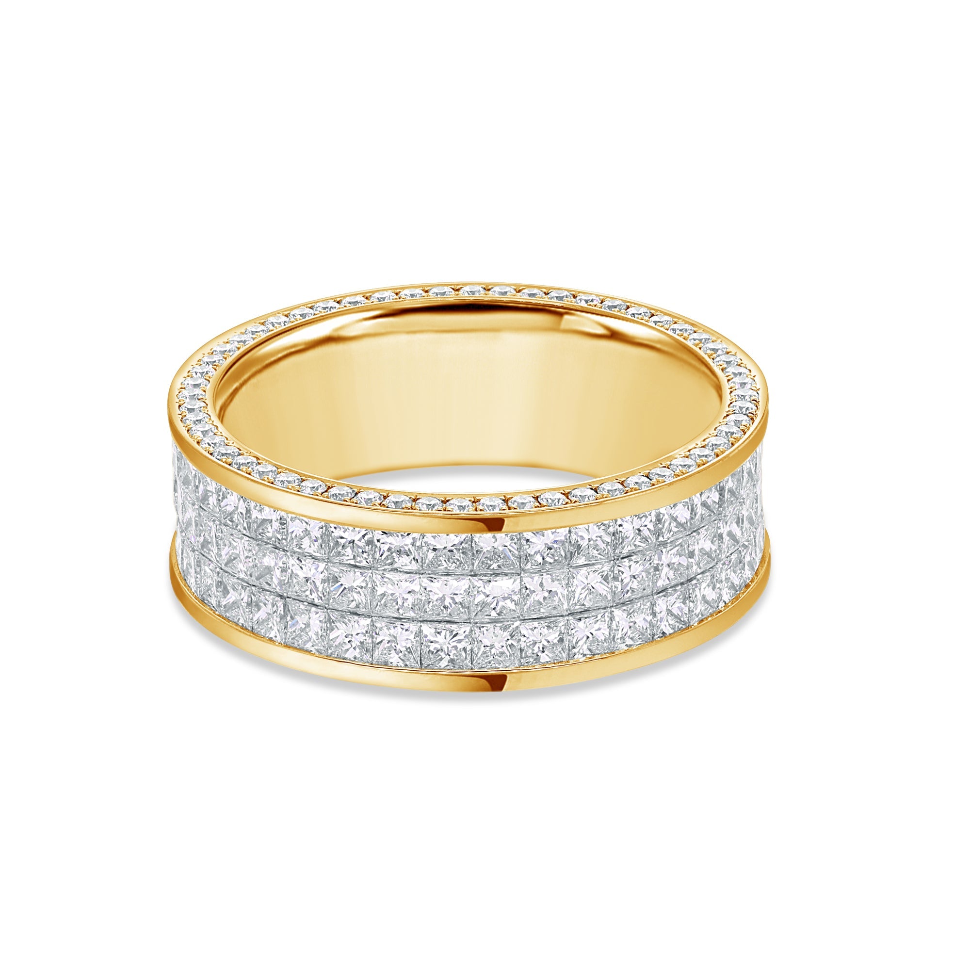Sage Eternity Ring (3-Row) (18K YELLOW GOLD) - IF & Co. Custom Jewelers