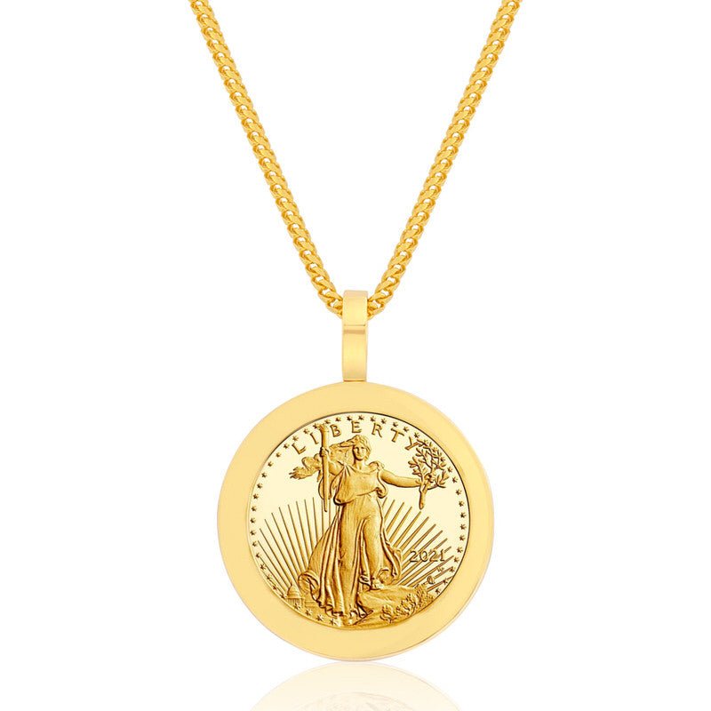 Standard 1oz Fine Gold Coin (Liberty-Coin, Solid Gold) (14K YELLOW GOLD) - IF & Co. Custom Jewelers