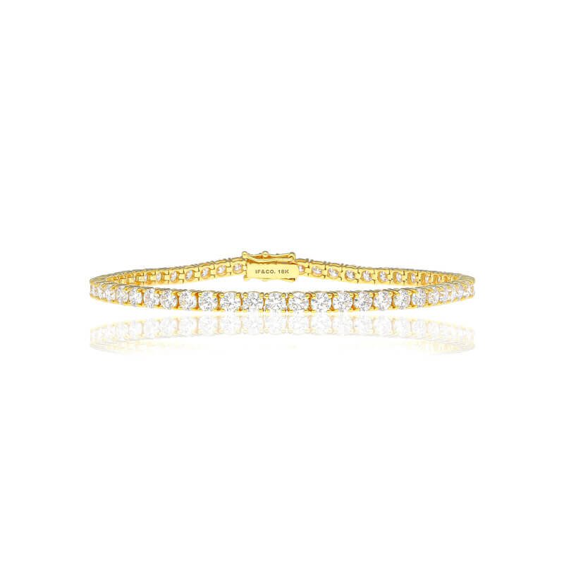Vincent Diamond Tennis Bracelet (15-Point) (18K YELLOW GOLD) - IF & Co. Custom Jewelers
