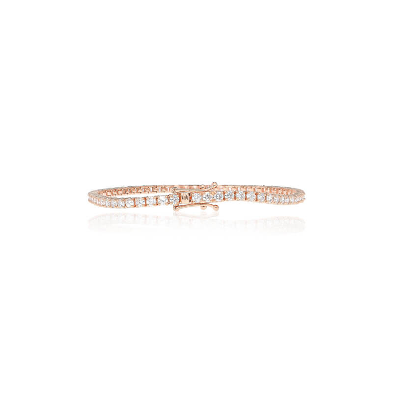 Vincent Diamond Tennis Bracelet (5-Point) (18K ROSE GOLD) - IF & Co. Custom Jewelers