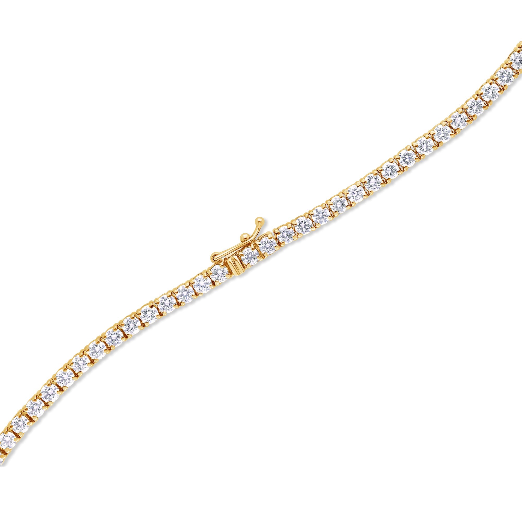Vincent Diamond Tennis Necklace (10-Point) (18K YELLOW GOLD) - IF & Co. Custom Jewelers