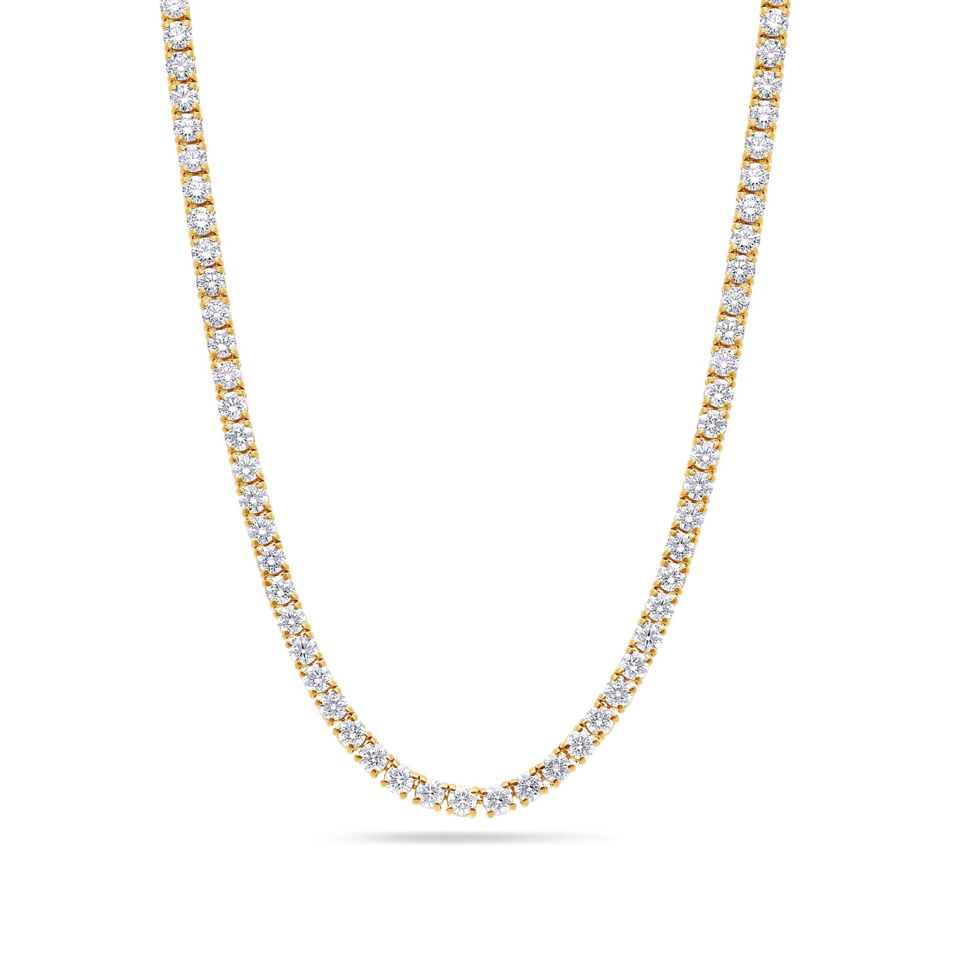 Vincent Diamond Tennis Necklace (10-Point) (18K YELLOW GOLD) - IF & Co. Custom Jewelers