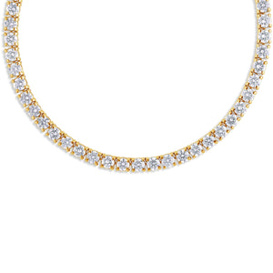 Vincent Diamond Tennis Necklace (10-Point) (18K YELLOW GOLD) - IF & Co. Custom Jewelers