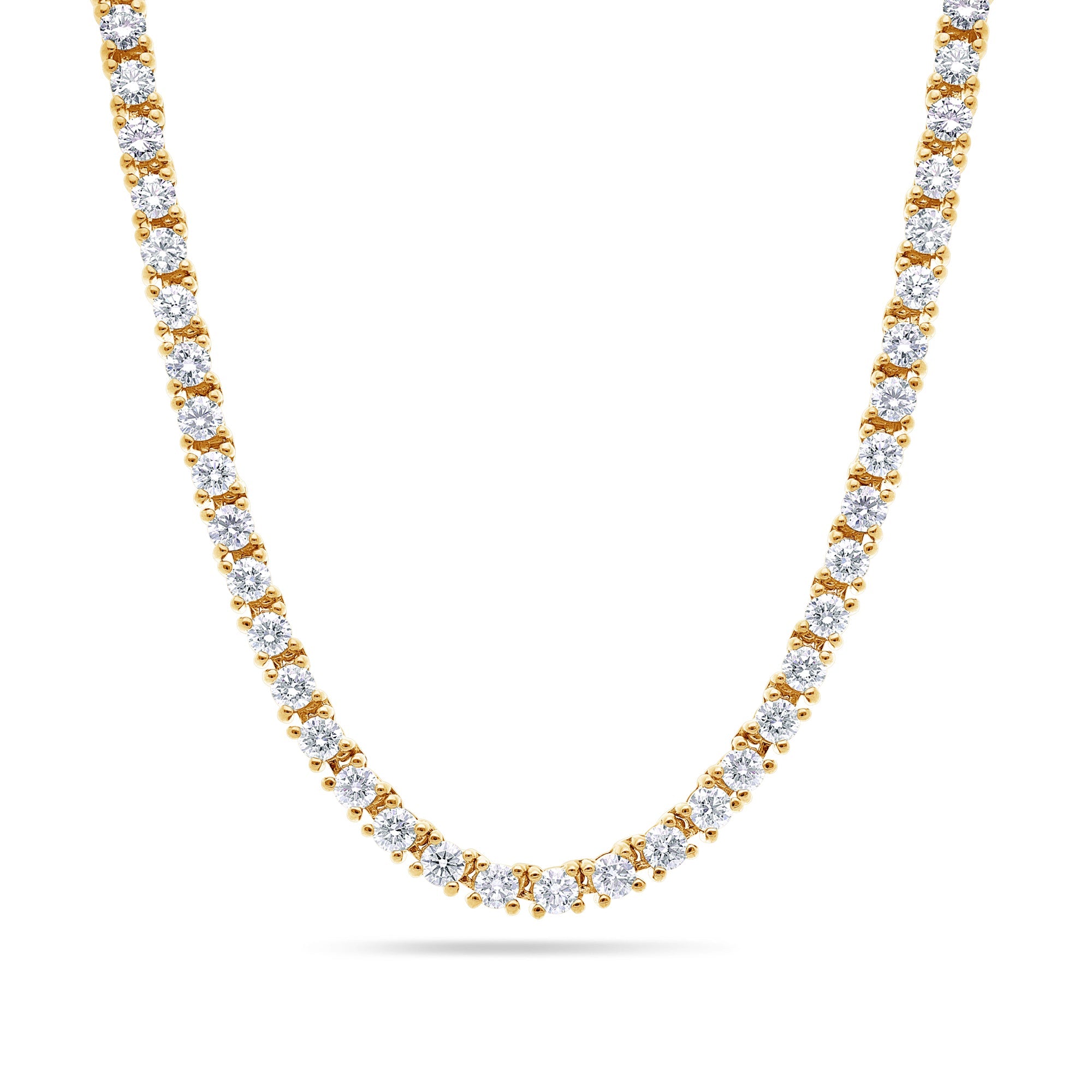 Vincent Diamond Tennis Necklace (25-Point) (18K YELLOW GOLD) - IF & Co. Custom Jewelers