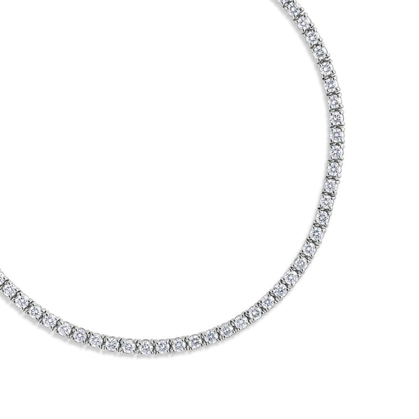 Vincent Diamond Tennis Necklace (5-Point) (18K YELLOW GOLD) - IF & Co. Custom Jewelers