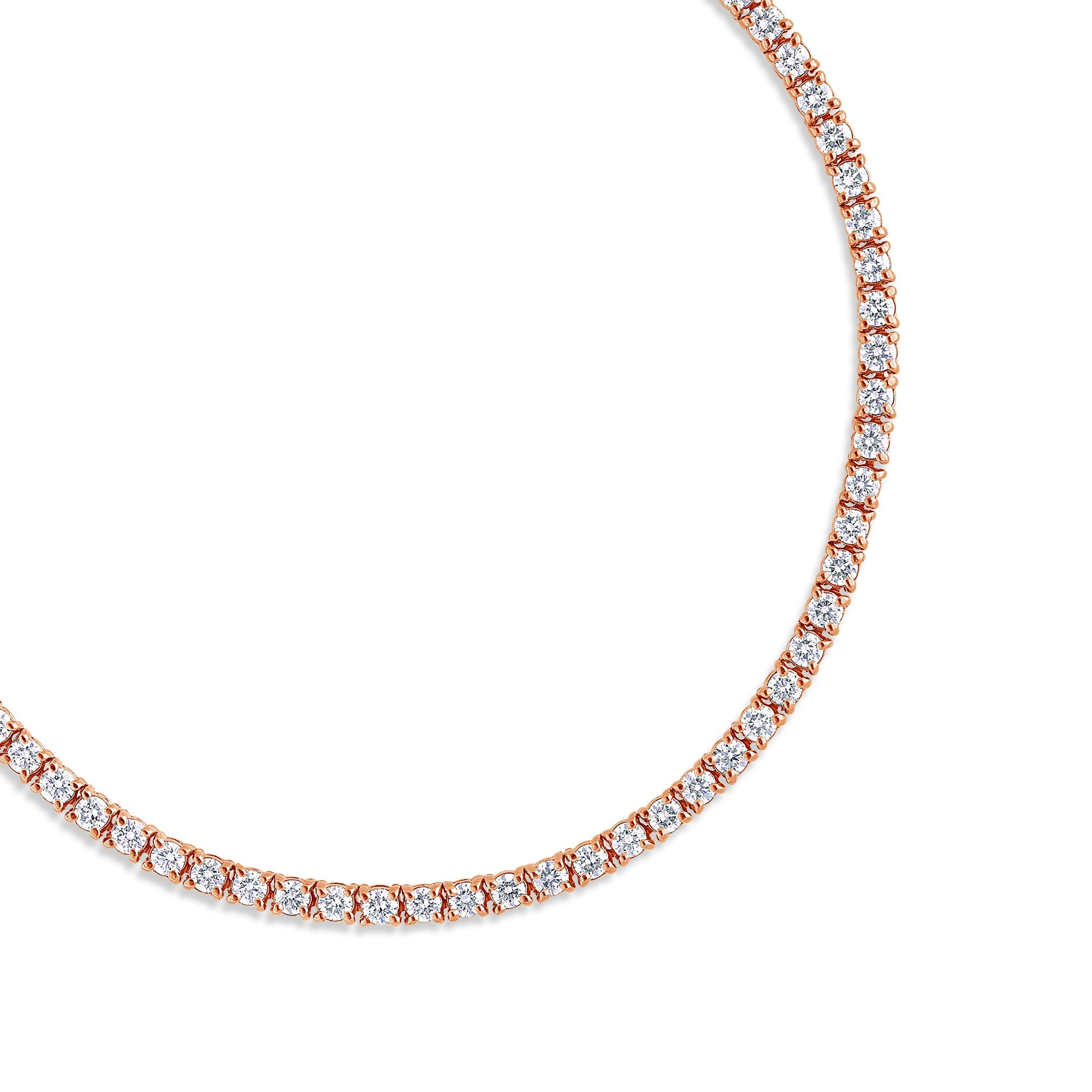 Vincent Diamond Tennis Necklace (5-Point) (18K YELLOW GOLD) - IF & Co. Custom Jewelers