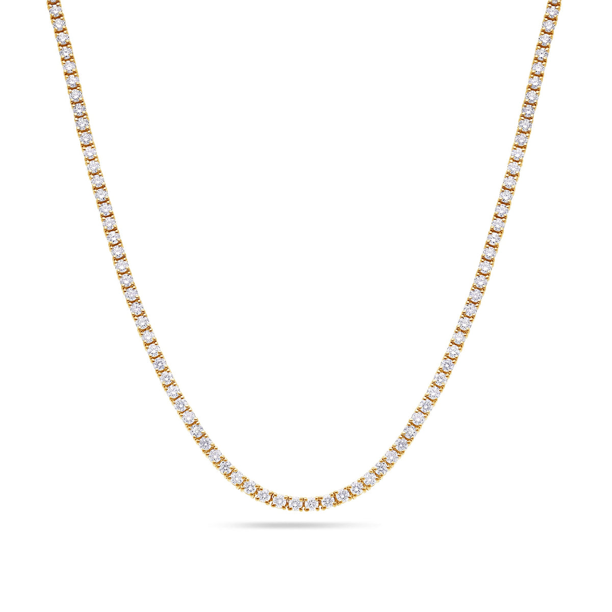 Vincent Diamond Tennis Necklace (5-Point) (18K YELLOW GOLD) - IF & Co. Custom Jewelers