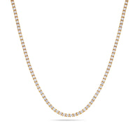 Vincent Diamond Tennis Necklace (5-Point) (18K YELLOW GOLD) - IF & Co. Custom Jewelers