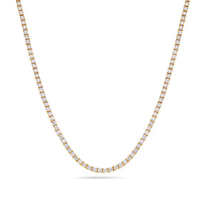 Vincent Diamond Tennis Necklace (5-Point) (18K YELLOW GOLD) - IF & Co. Custom Jewelers