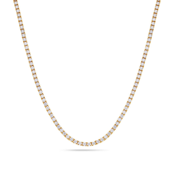 Vincent Diamond Tennis Necklace (5-Point) (18K YELLOW GOLD) - IF & Co. Custom Jewelers