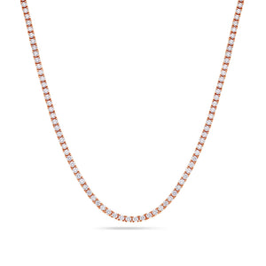 Vincent Diamond Tennis Necklace (5-Point) (18K YELLOW GOLD) - IF & Co. Custom Jewelers